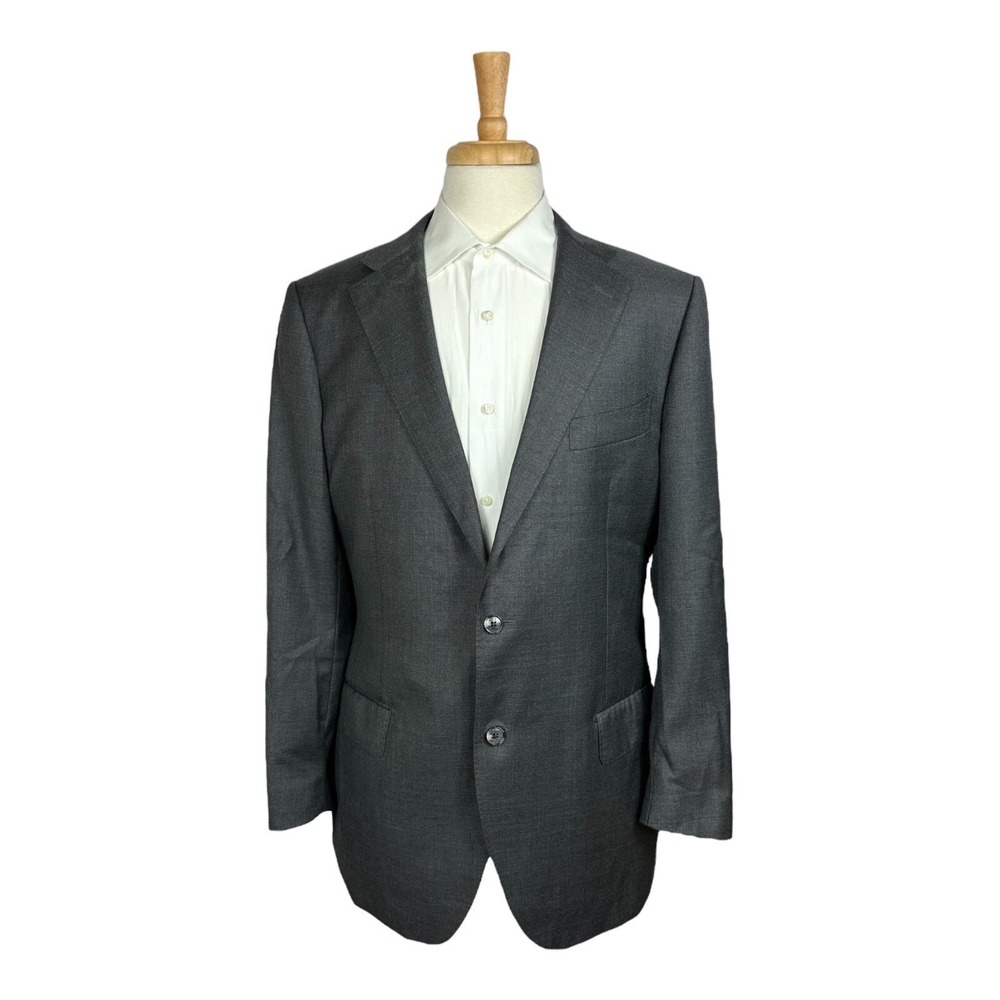 Suitsupply Lazio Super 110s Wool Suit Slim 46L 38x32 Gray Vitale Barberis C2505